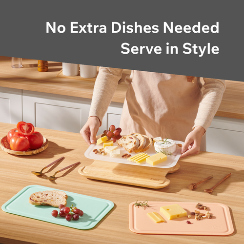 KitchenSavvi 4-in-1 Chopping Board Set